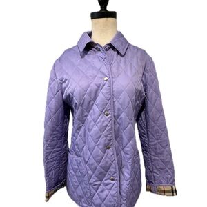 Burberry Quilted Purple Nova Check Jacket